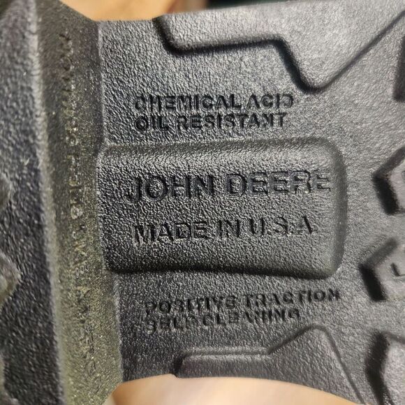 John Deere 50964 Soft Toe Leather Work Boots Men Sz 8M Brown Lace Up Made in USA main image 11